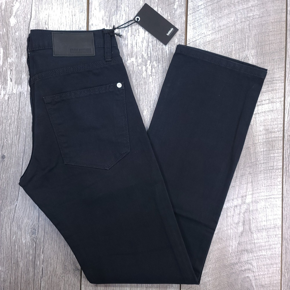 Baldwin Denim Jeans Mens 29x32 Black Textured Straight Leg Button Fly Pants